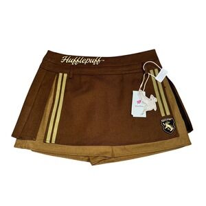 New XL Kyouko Harry Potter Official Hufflepuff Skirt Hogwarts Uniform Skort Slit